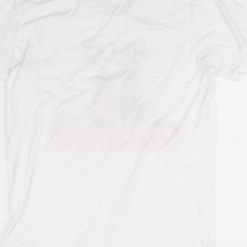 Canvas Mens White    T-Shirt Size S