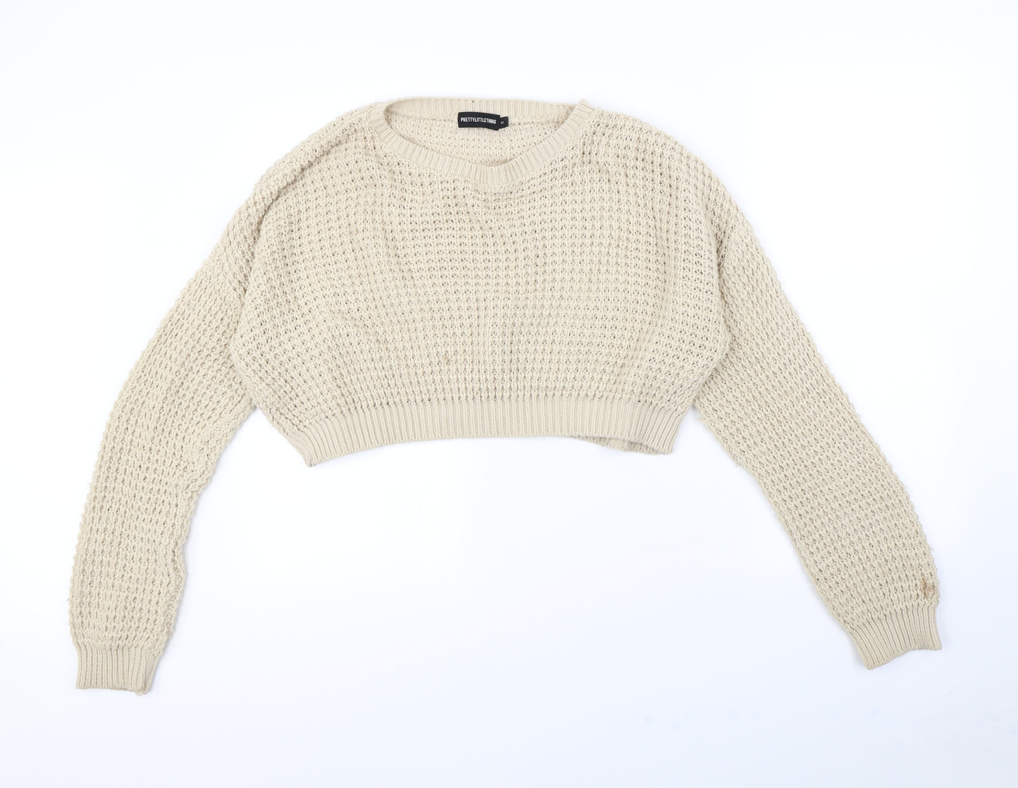 pretty little  Thing Womens Beige   Pullover Jumper Size S