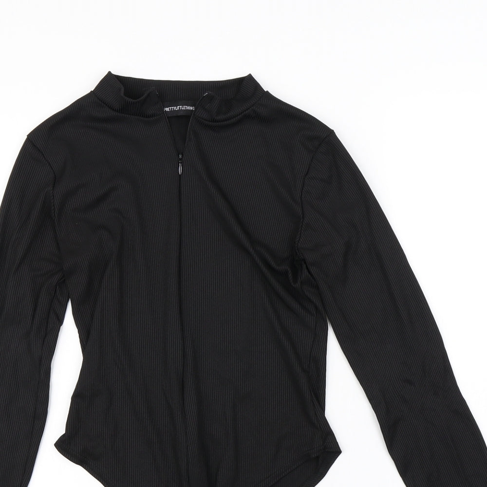 pretty little Thing Womens Black   Bodysuit One-Piece Size 10