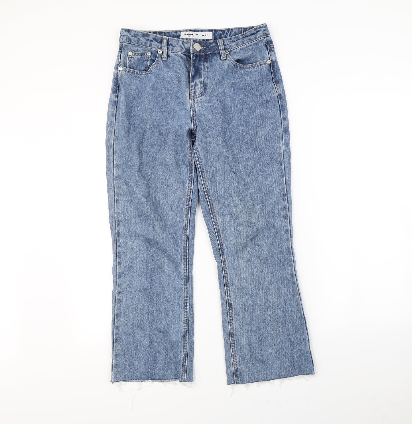 Glamorous Womens Blue   Straight Jeans Size 28 in L30 in