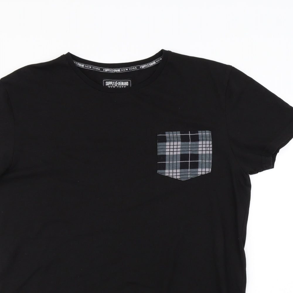 Supply & Demand Co. Mens Black    T-Shirt Size M
