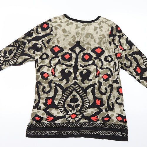 Artscape Womens Multicoloured Animal Print  Tunic Blouse Size M