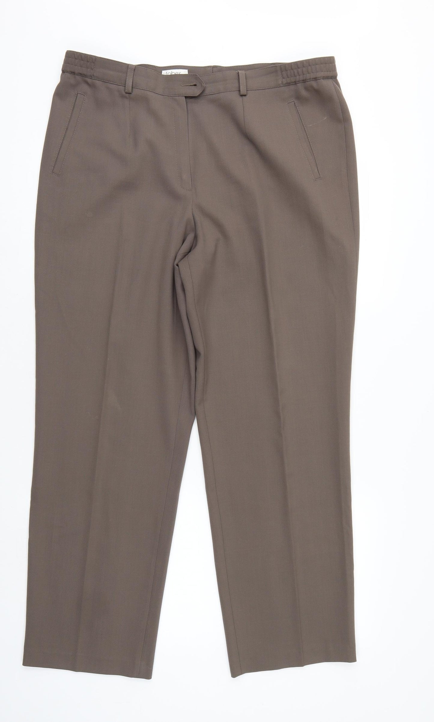 Faber Womens Brown   Trousers  Size 14 L28 in