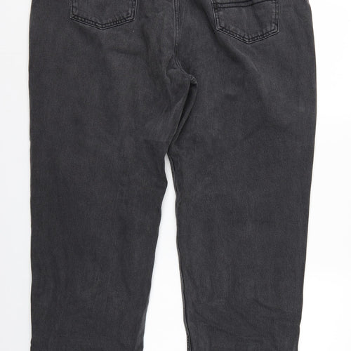 COLLUSION Womens Black  Denim Mom Jeans Size 18 L26 in