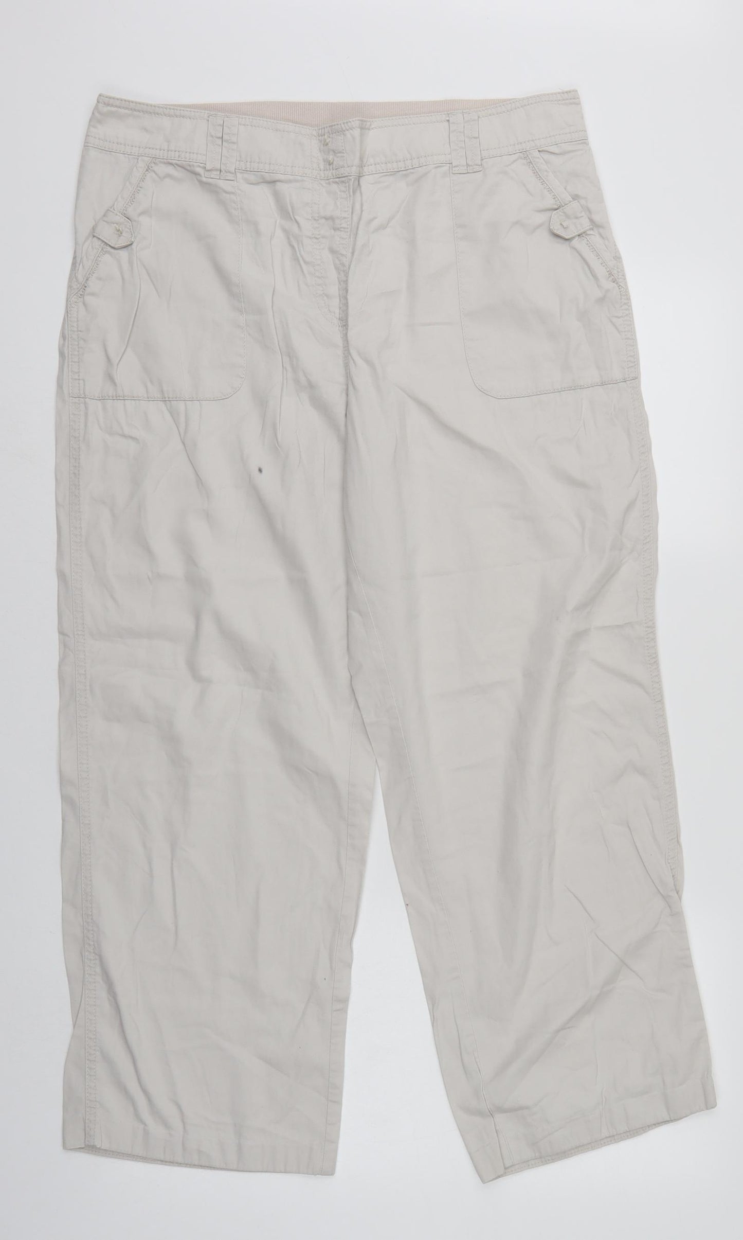 BM Womens Ivory   Trousers  Size 16 L26 in