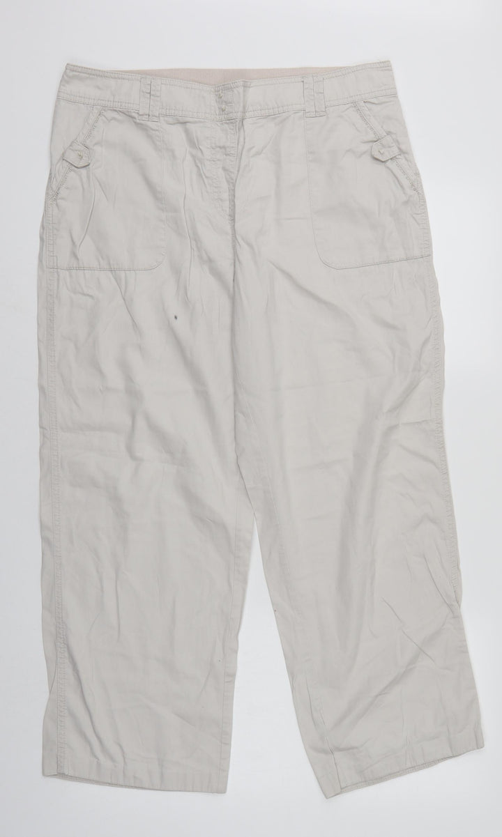 BM Womens Ivory   Trousers  Size 16 L26 in