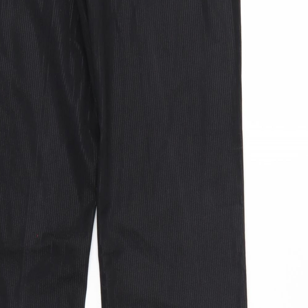 Quiz Womens Black Striped  Trousers  Size 8 L30 in
