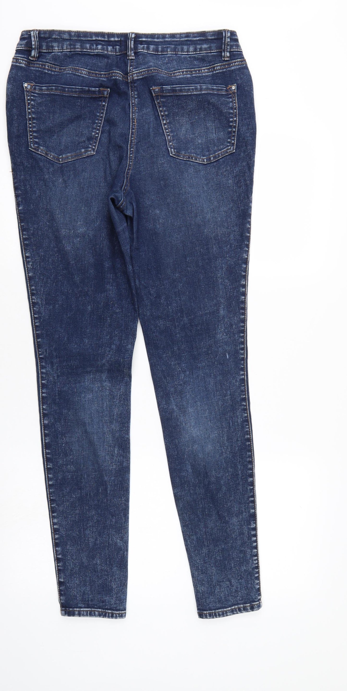 TU Womens Blue  Corduroy Jegging Jeans Size 12 L29 in - Elastic Waist