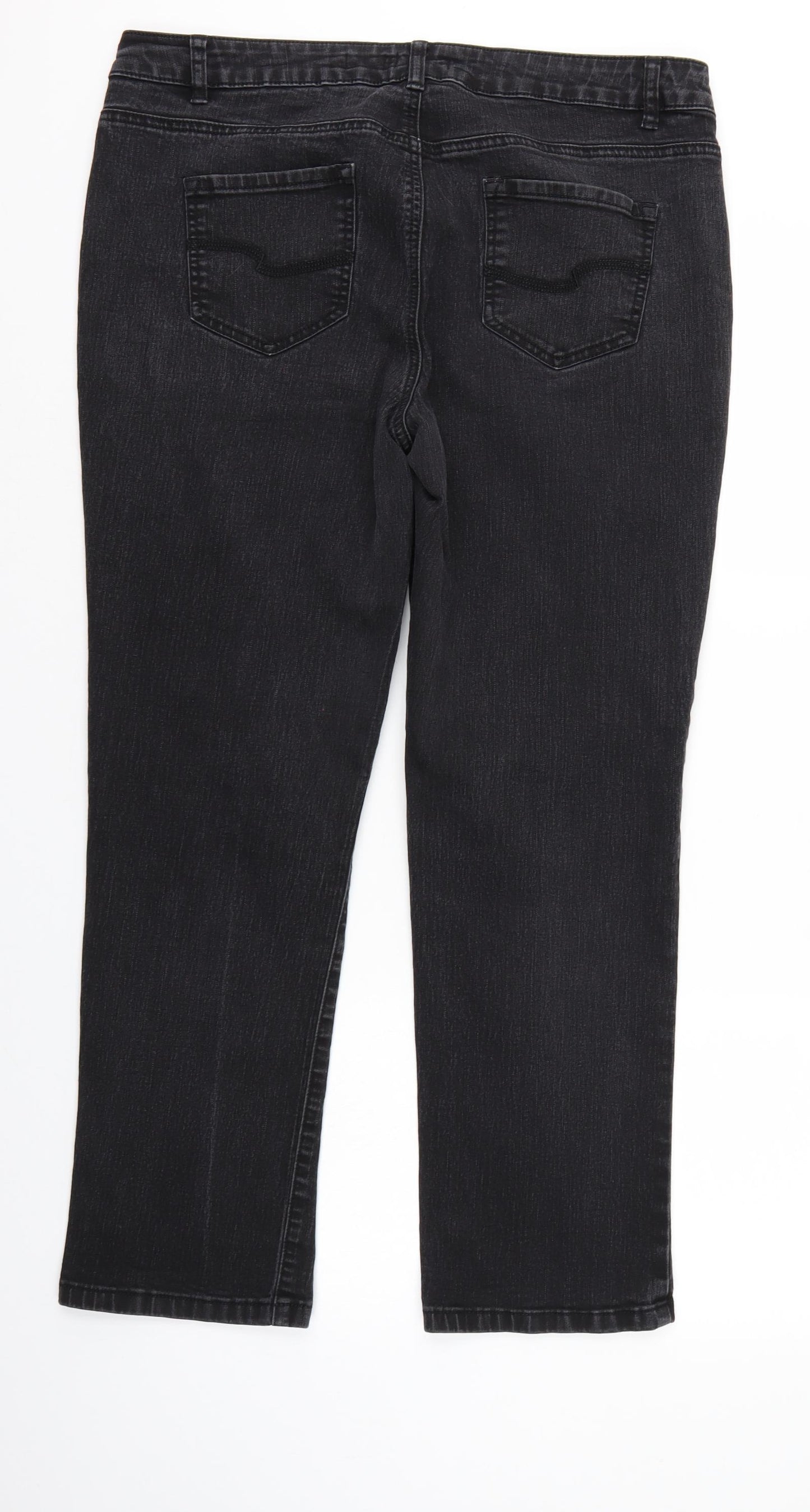 Marks and Spencer Womens Black   Trousers  Size 20 L26 in