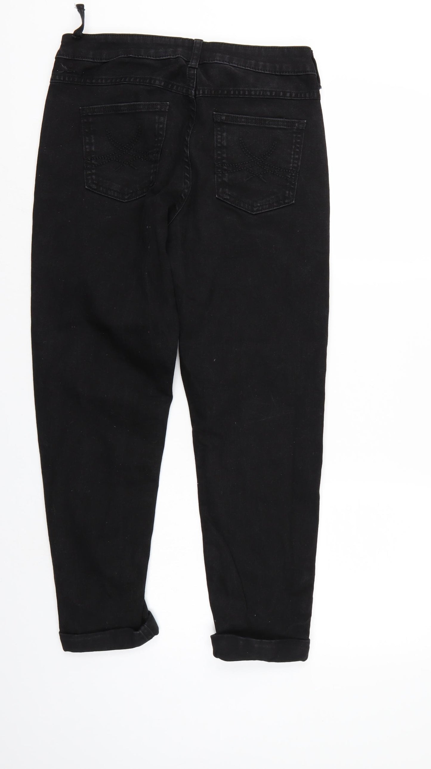 M&S Womens Black  Denim Skinny Jeans Size 12 L27 in
