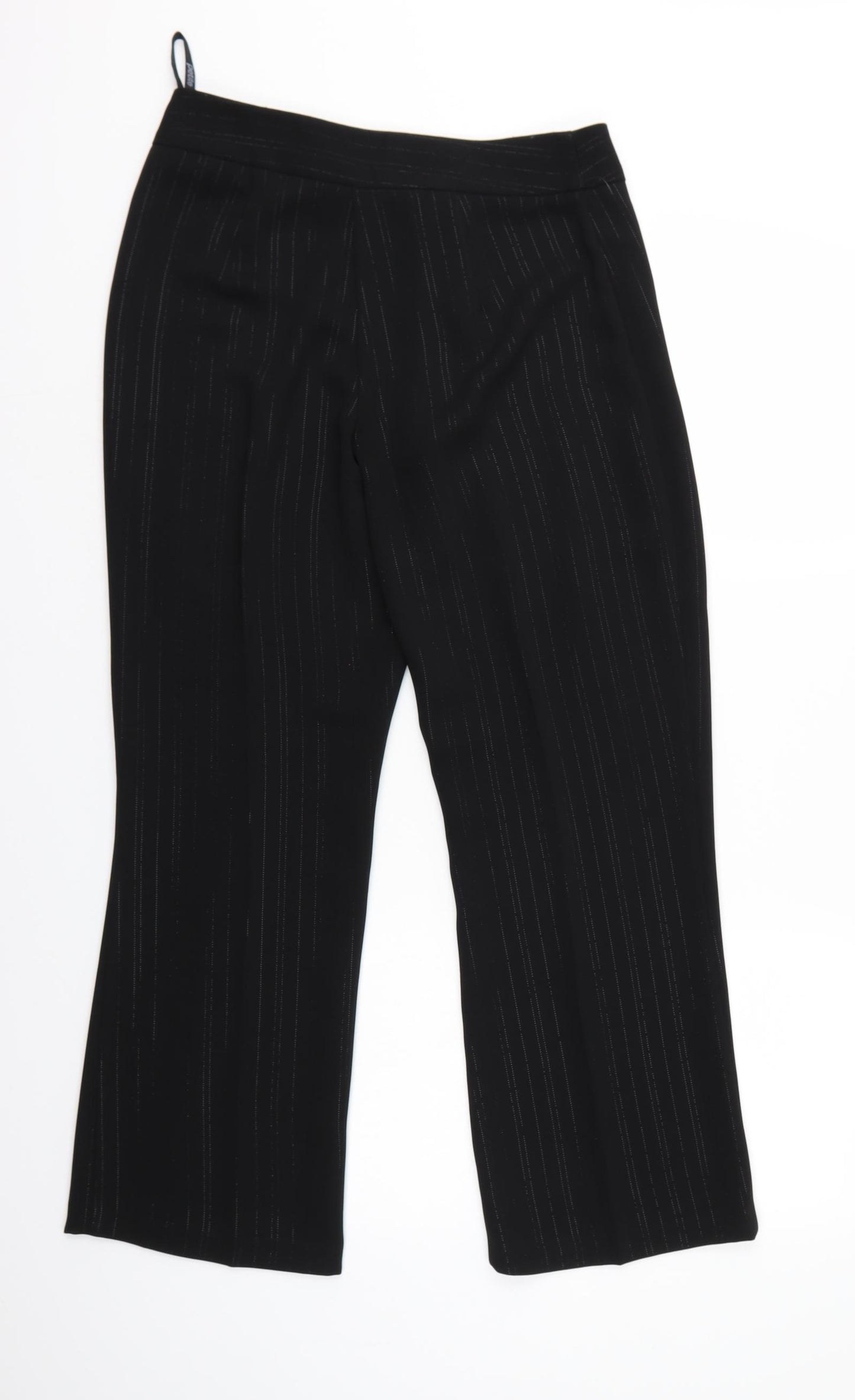 BHS Womens Black Striped  Trousers  Size 10 L27 in