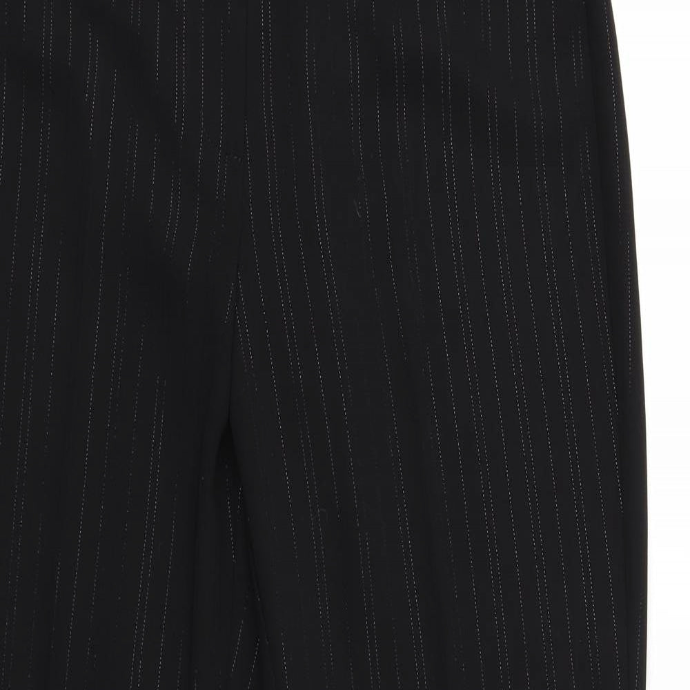 BHS Womens Black Striped  Trousers  Size 10 L27 in