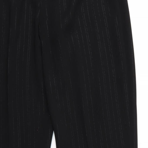 BHS Womens Black Striped  Trousers  Size 10 L27 in