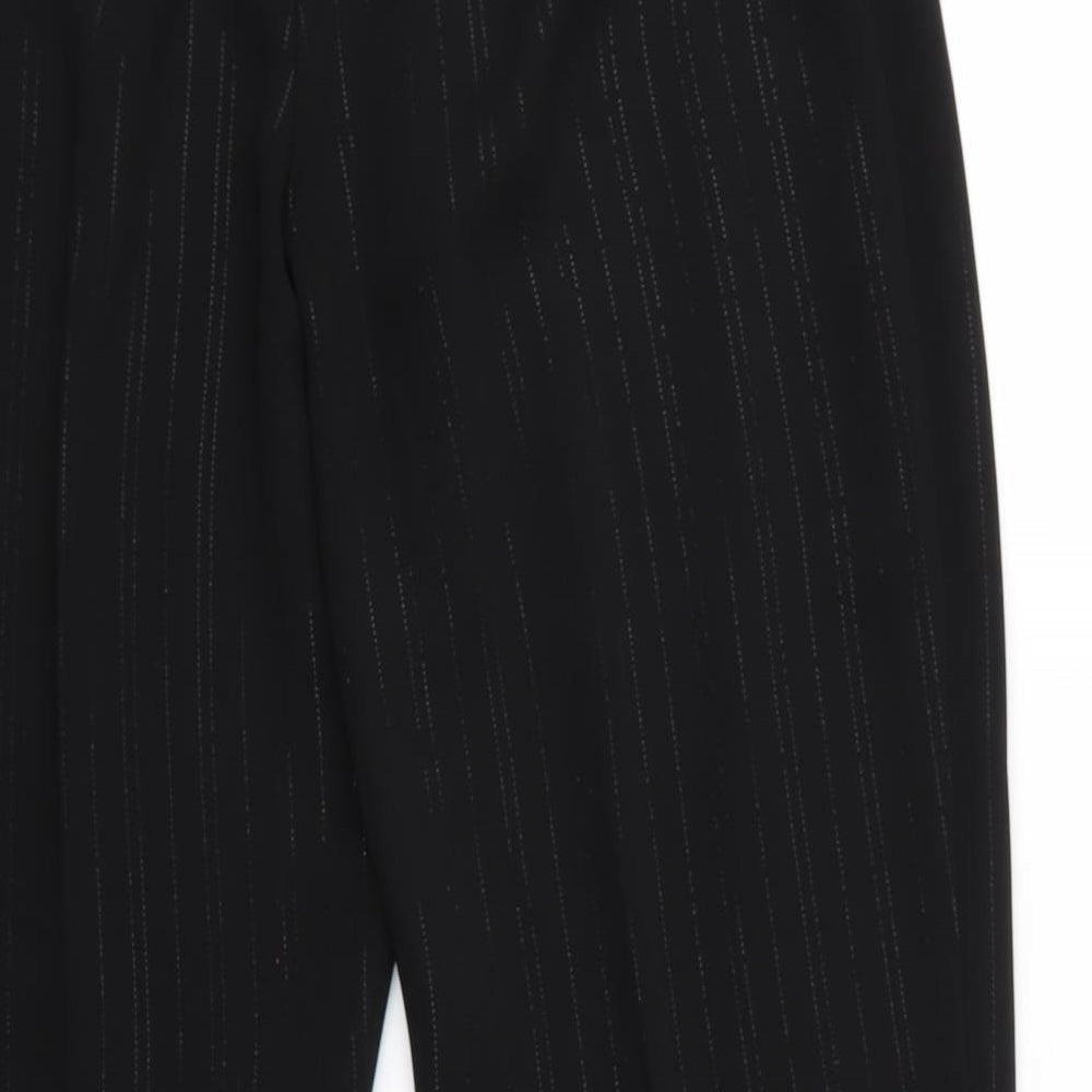 BHS Womens Black Striped  Trousers  Size 10 L27 in