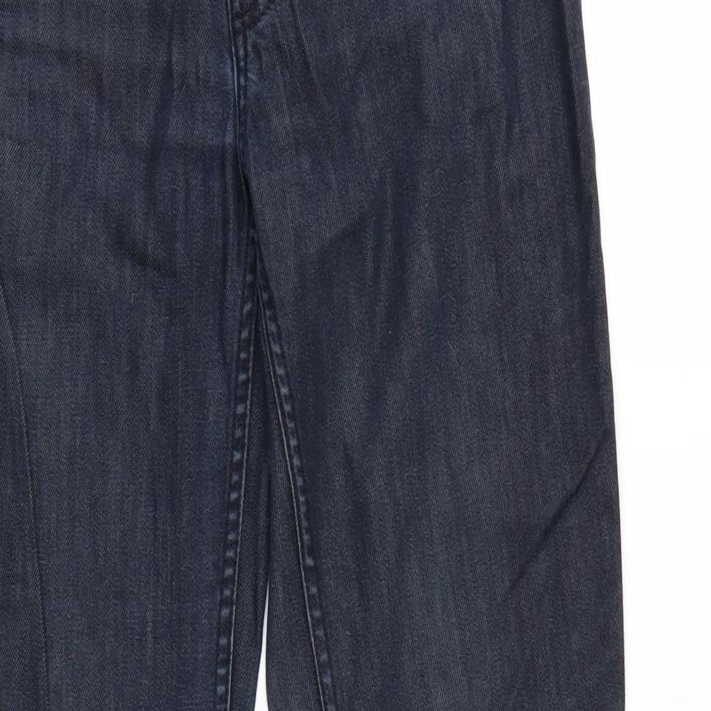 Amber Womens Blue  Denim Straight Jeans Size 12 L31 in