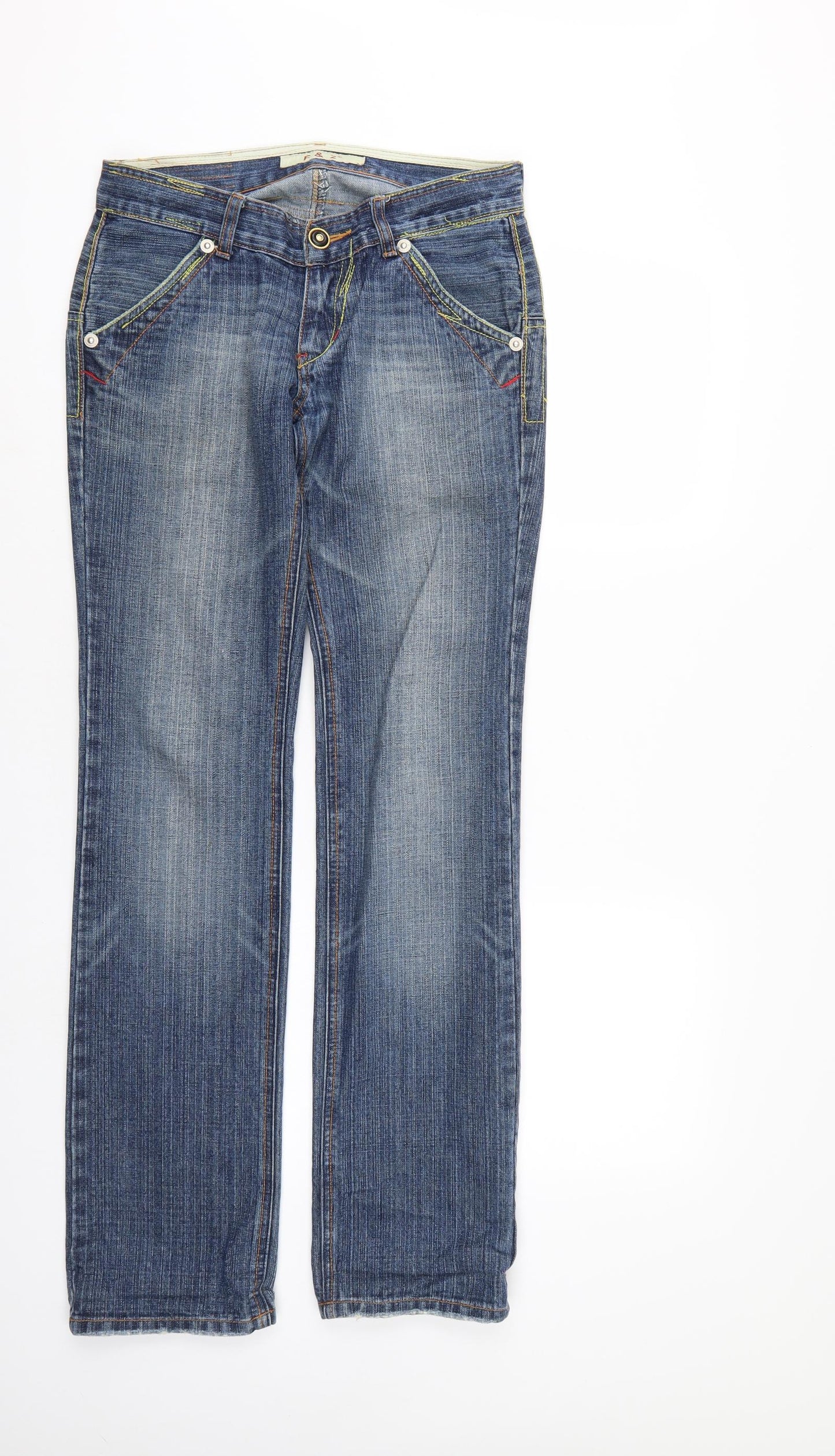 F & 2 Mens Blue  Denim Straight Jeans Size S L32 in