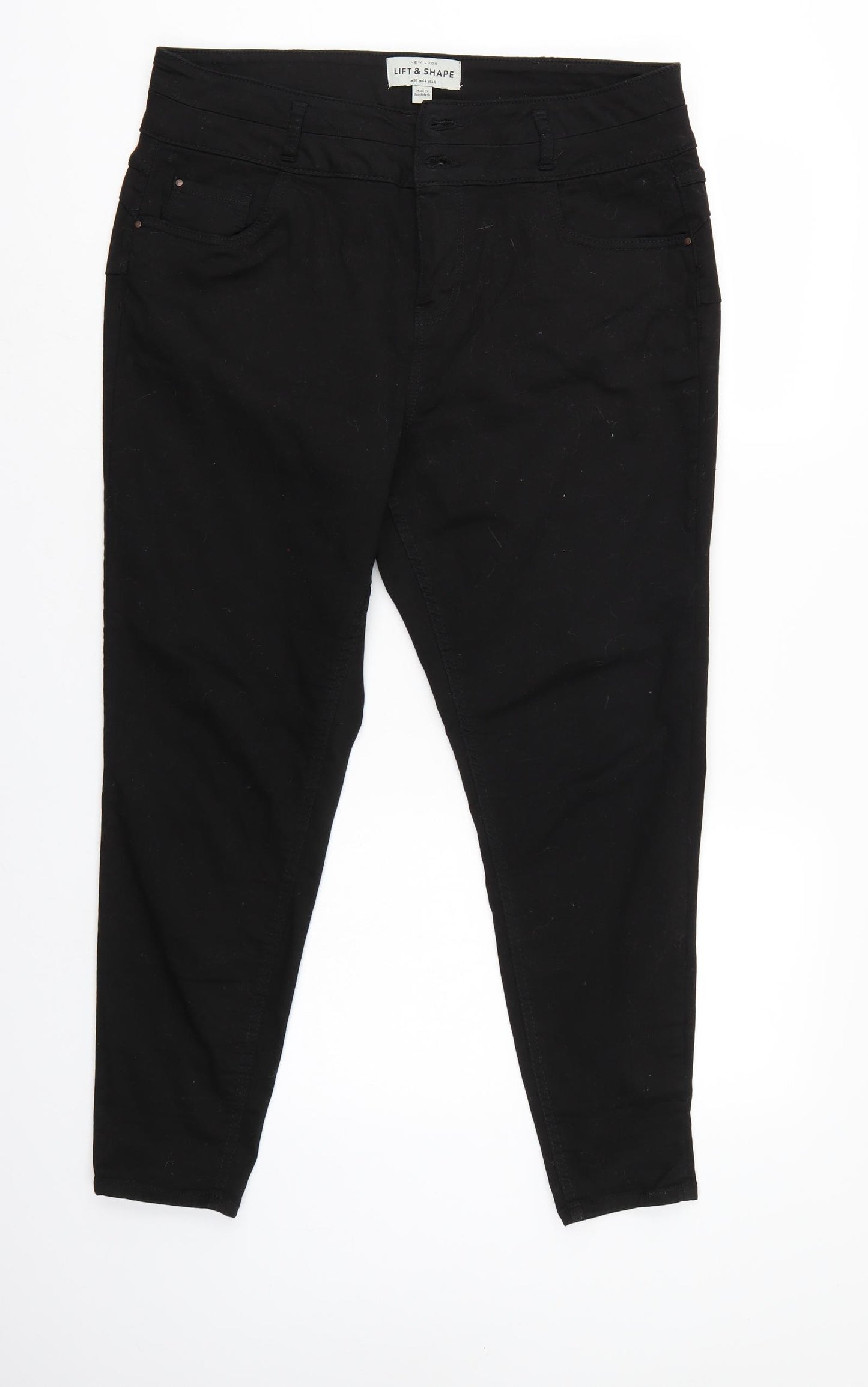 New Look Womens Black  Denim Straight Jeans Size 16 L26 in