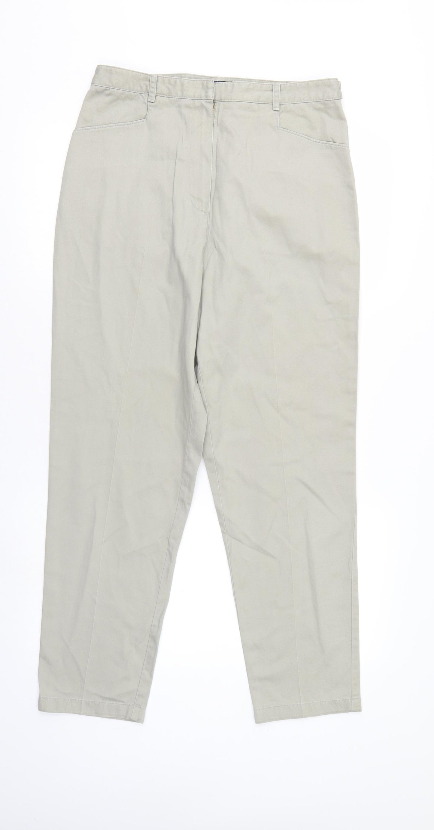 Debenhams Womens Ivory   Chino Trousers Size 12 L27 in