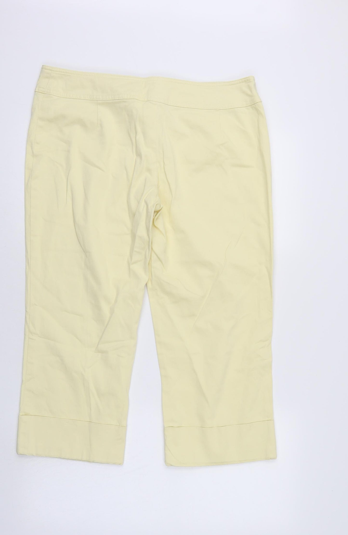 George Womens Yellow   Cropped Trousers Size 16 L22 in