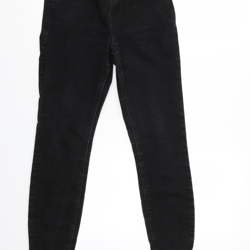 Denim & Co. Womens Black  Denim Tapered Jeans Size 14 L26 in - Elastic Waist