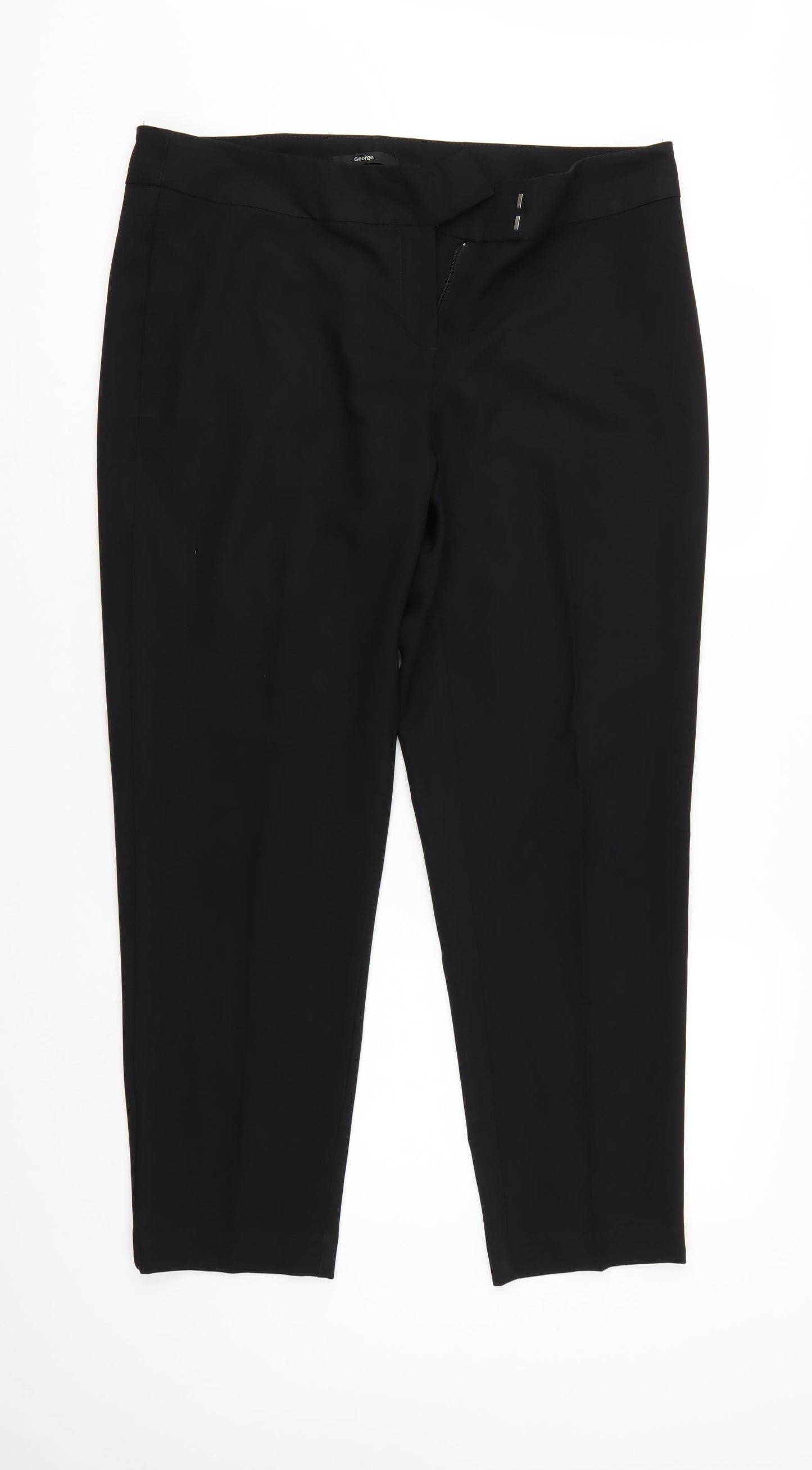 George Womens Black   Trousers  Size 16 L27 in