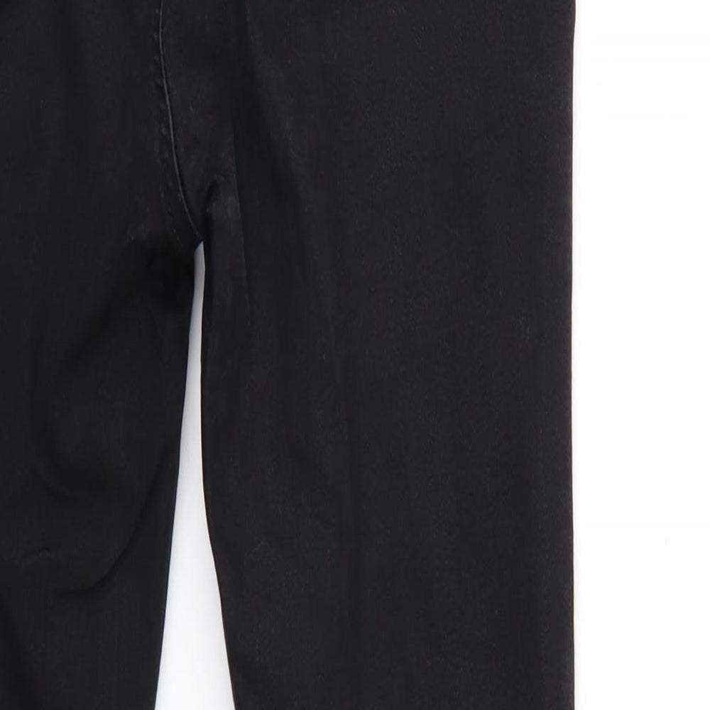 Dorothy Perkins Womens Black  Denim Straight Jeans Size 8 L25 in