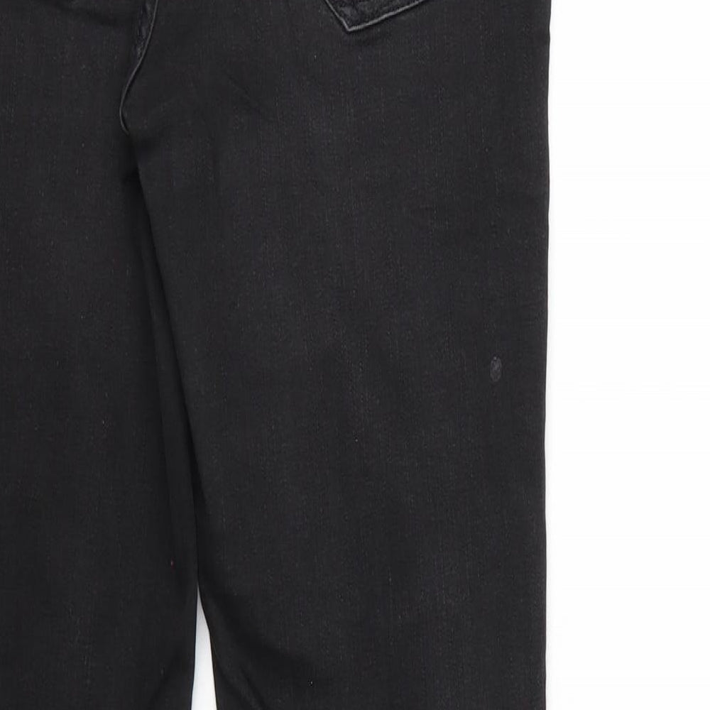 River Island Womens Black  Denim Tapered Jeans Size 12 L27 in