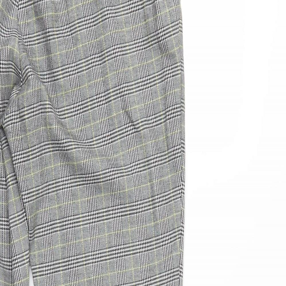 Boohoo Man Mens Grey Check  Trousers  Size 34 L32 in