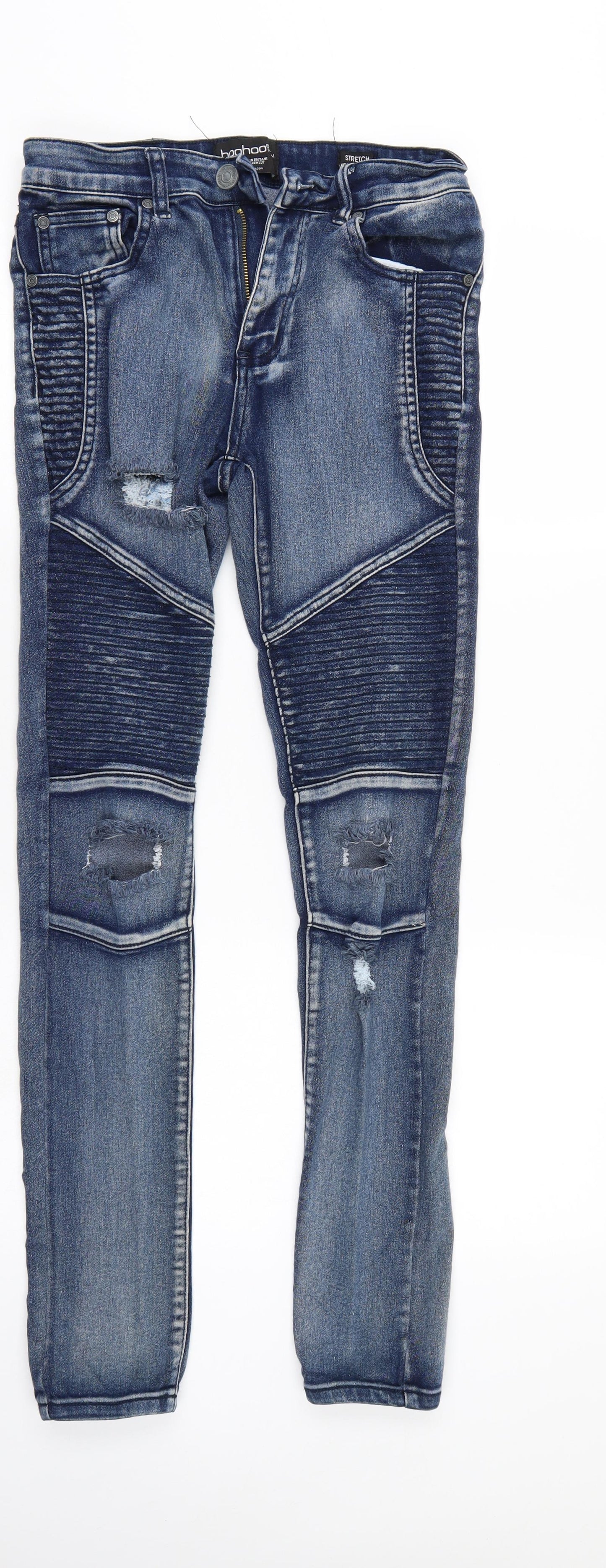Boohoo Men Mens Blue  Denim Skinny Jeans Size 30 L30 in