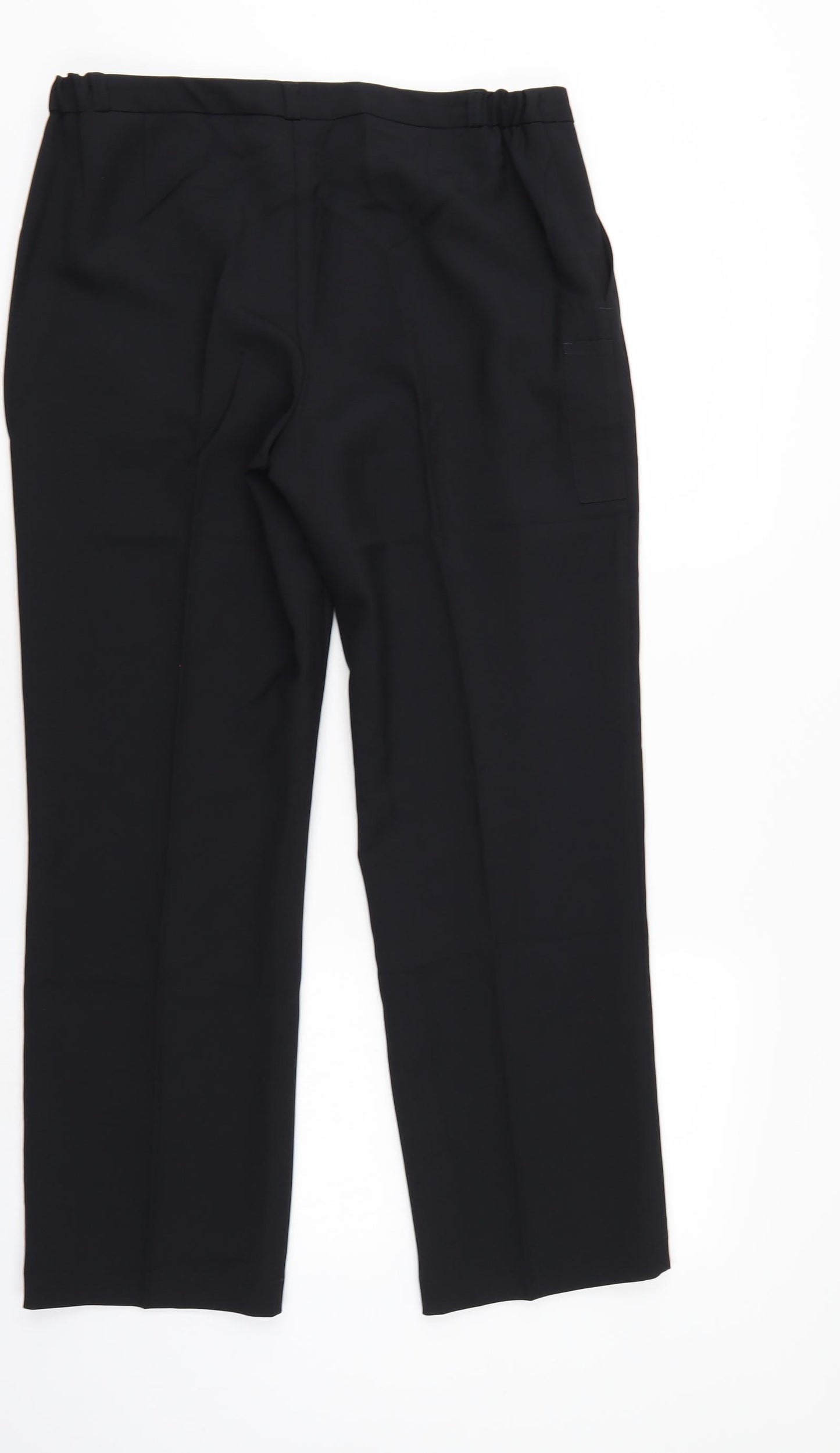 Dientions Womens Black   Trousers  Size 12 L28 in