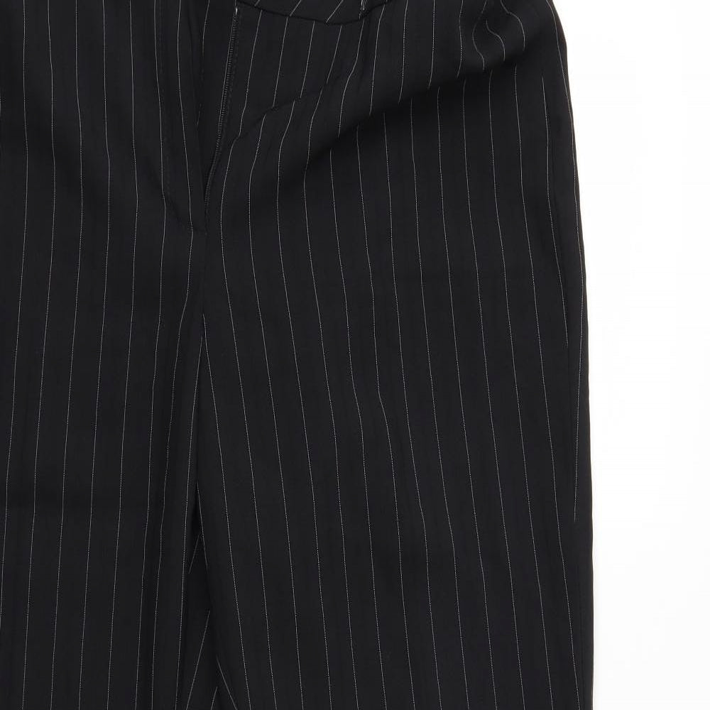 Florence & Fred Womens Black Striped  Trousers  Size 4 L28 in