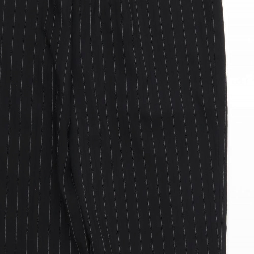 Florence & Fred Womens Black Striped  Trousers  Size 4 L28 in