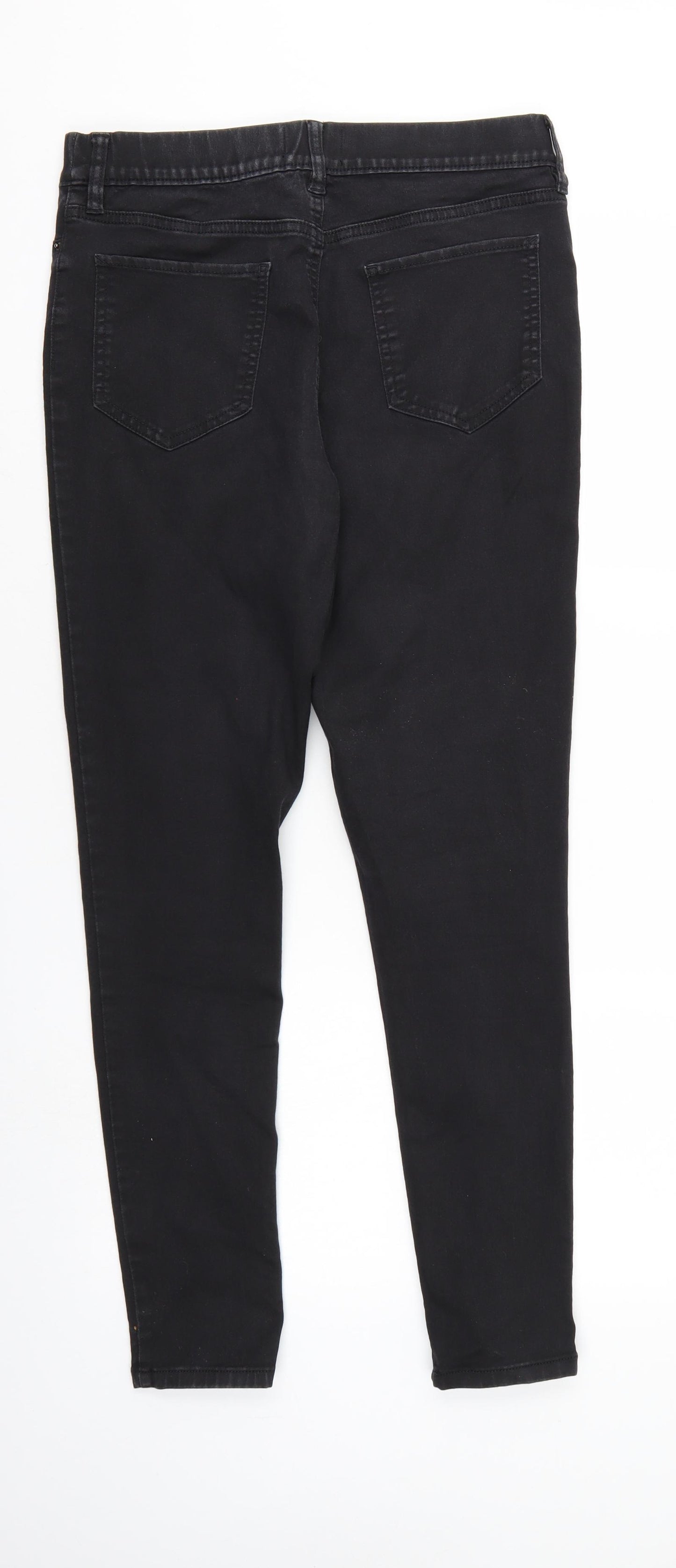 F&F Womens Black  Denim Jegging Jeans Size 14 L28 in