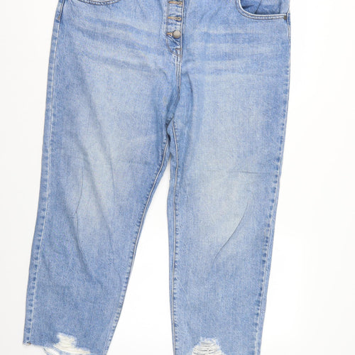 NEXT Womens Blue  Denim Cropped Jeans Size 18 L24 in