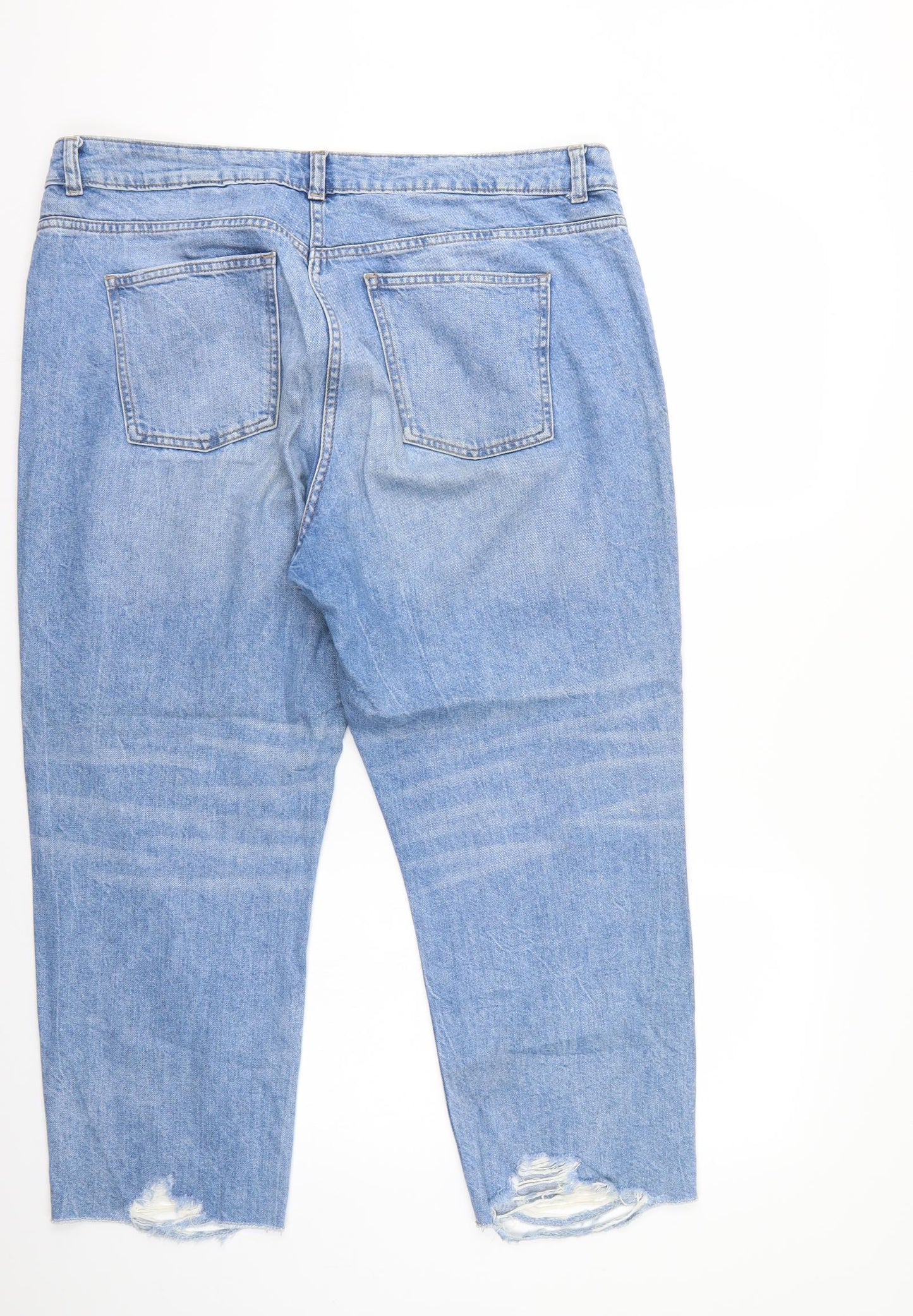 NEXT Womens Blue  Denim Cropped Jeans Size 18 L24 in