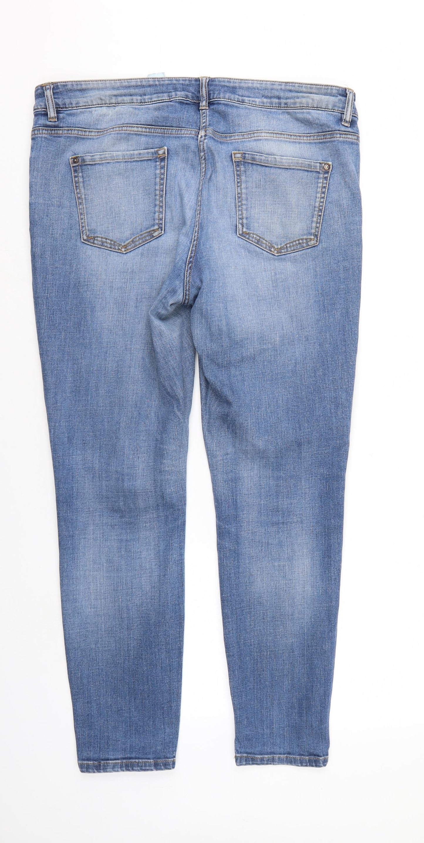 NEXT Womens Blue  Denim Skinny Jeans Size 16 L28 in