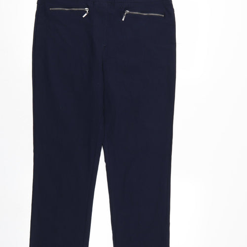 Cotton Traders Womens Blue   Trousers  Size 14 L27 in