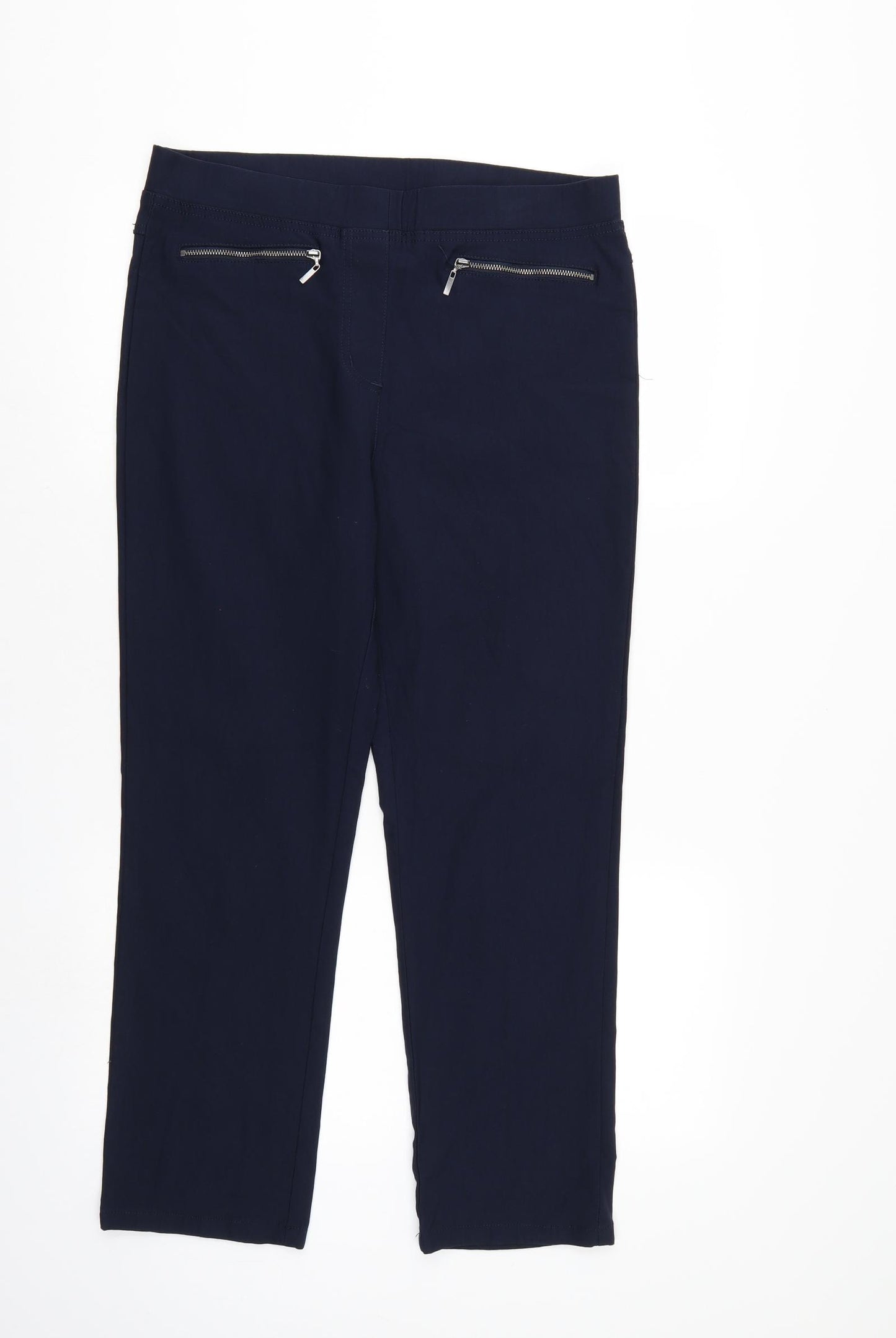 Cotton Traders Womens Blue   Trousers  Size 14 L27 in