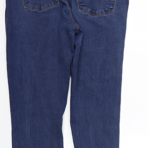 Denim & Co. Womens Blue  Denim Straight Jeans Size 18 L25 in - Elastic Waist