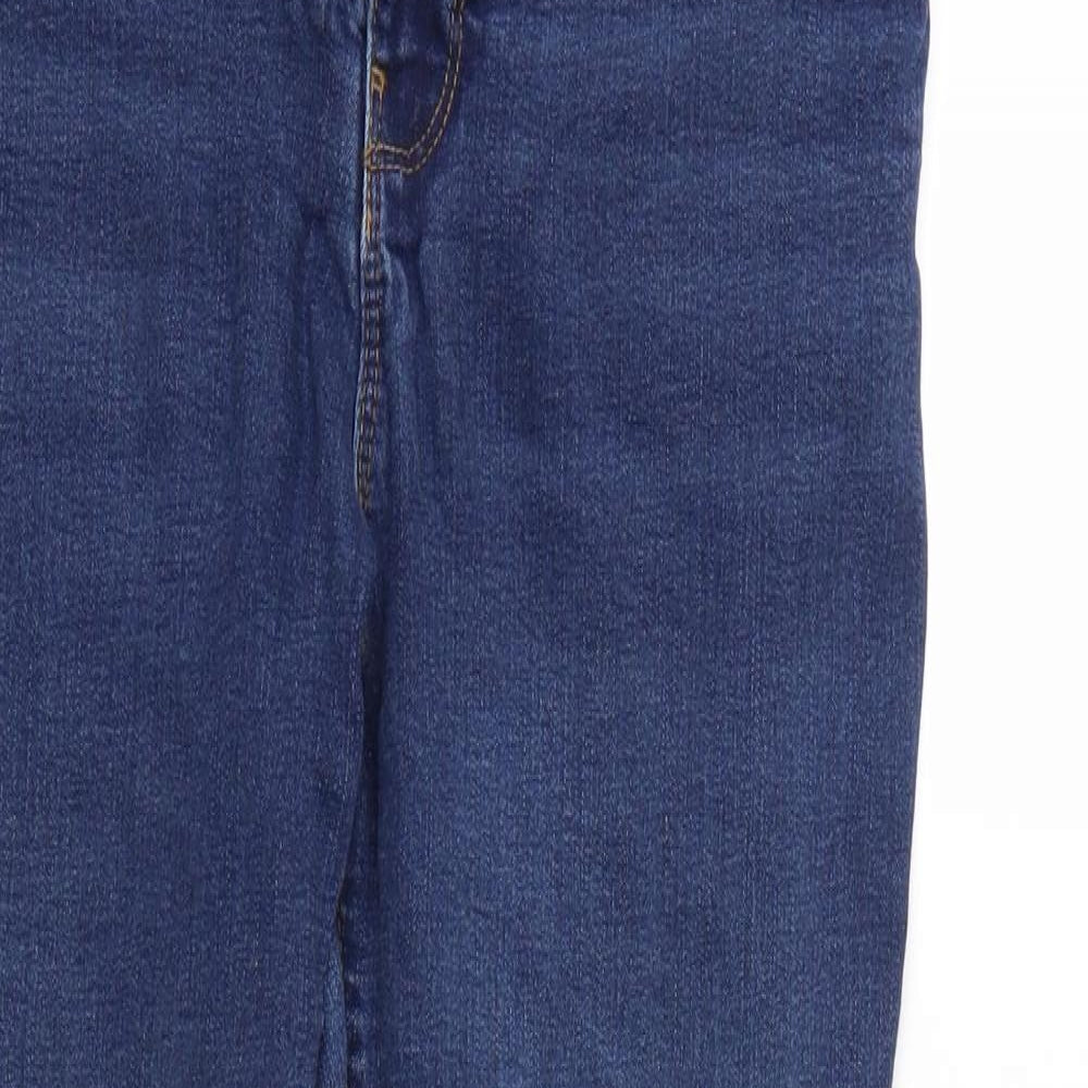 Denim & Co. Womens Blue  Denim Straight Jeans Size 18 L25 in - Elastic Waist