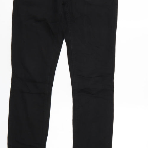 Review Mens Black  Denim Straight Jeans Size 26 L30 in
