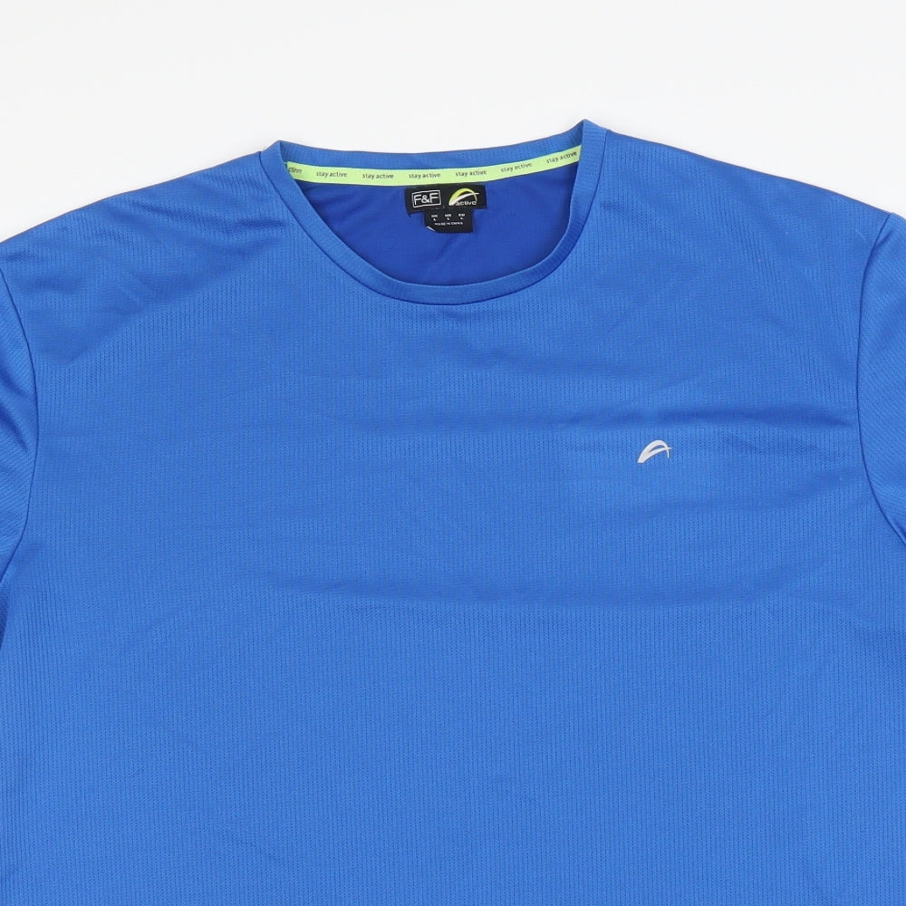 F&F Mens Blue   Basic T-Shirt Size L