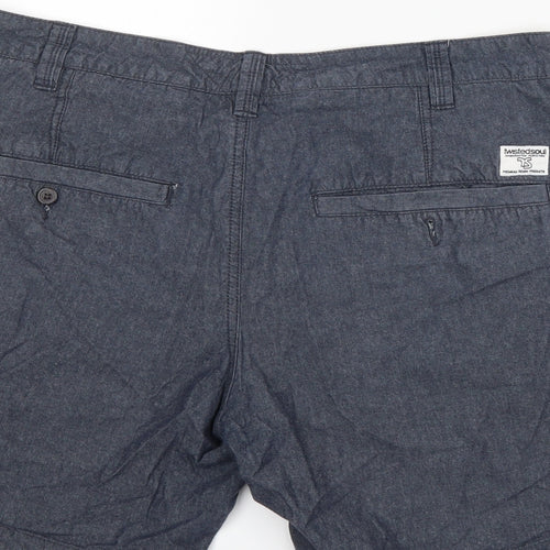 Twisted Soul Mens Blue   Chino Shorts Size 34
