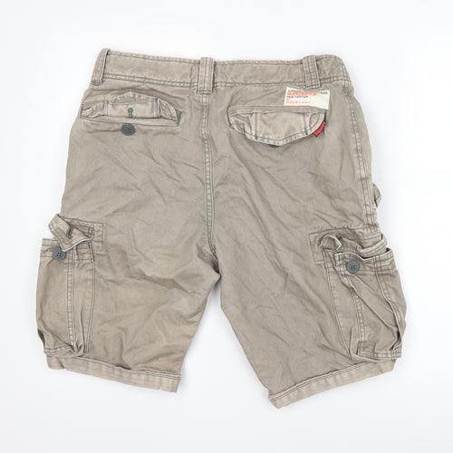 Superdry Mens Grey   Cargo Shorts Size M