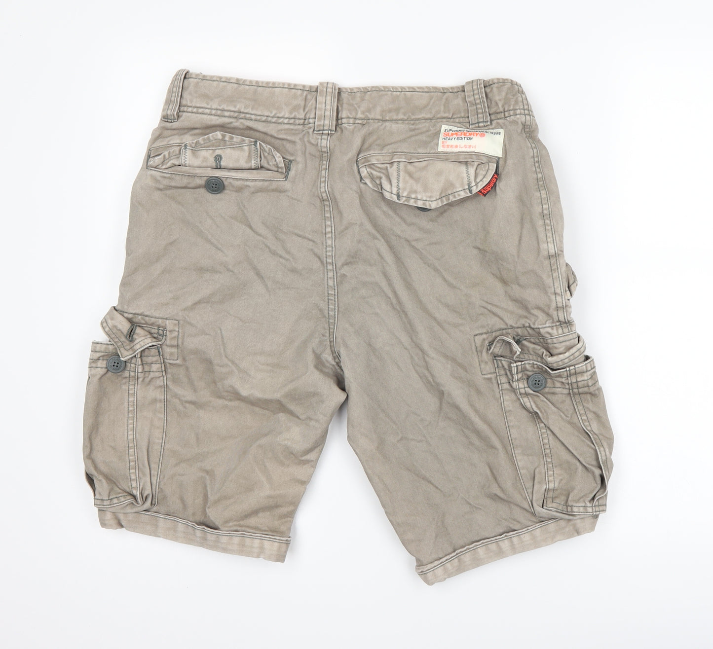 Superdry Mens Grey   Cargo Shorts Size M