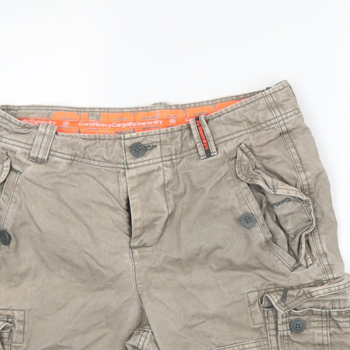 Superdry Mens Grey   Cargo Shorts Size M