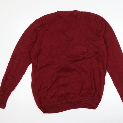 George Mens Brown   Pullover Jumper Size L  - christmas reindeer