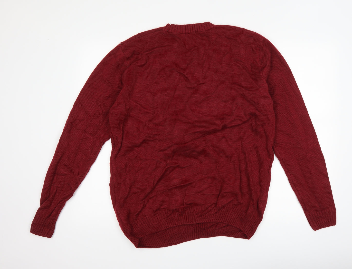 George Mens Brown   Pullover Jumper Size L  - christmas reindeer