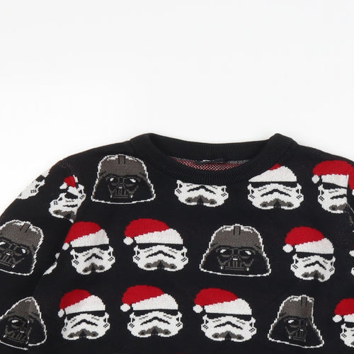 George Boys Black   Pullover Jumper Size 10-11 Years  - star wars