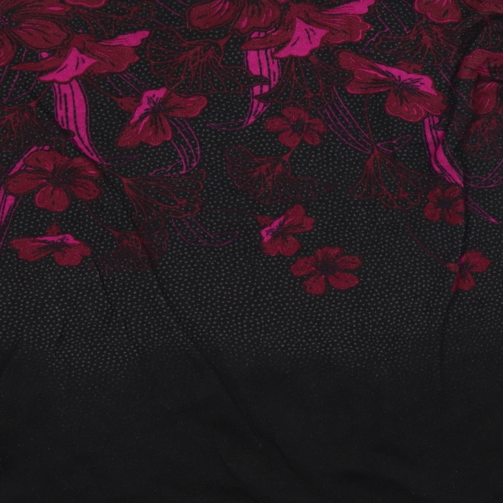 Bonmarché Womens Black Floral  Pullover Jumper Size 20